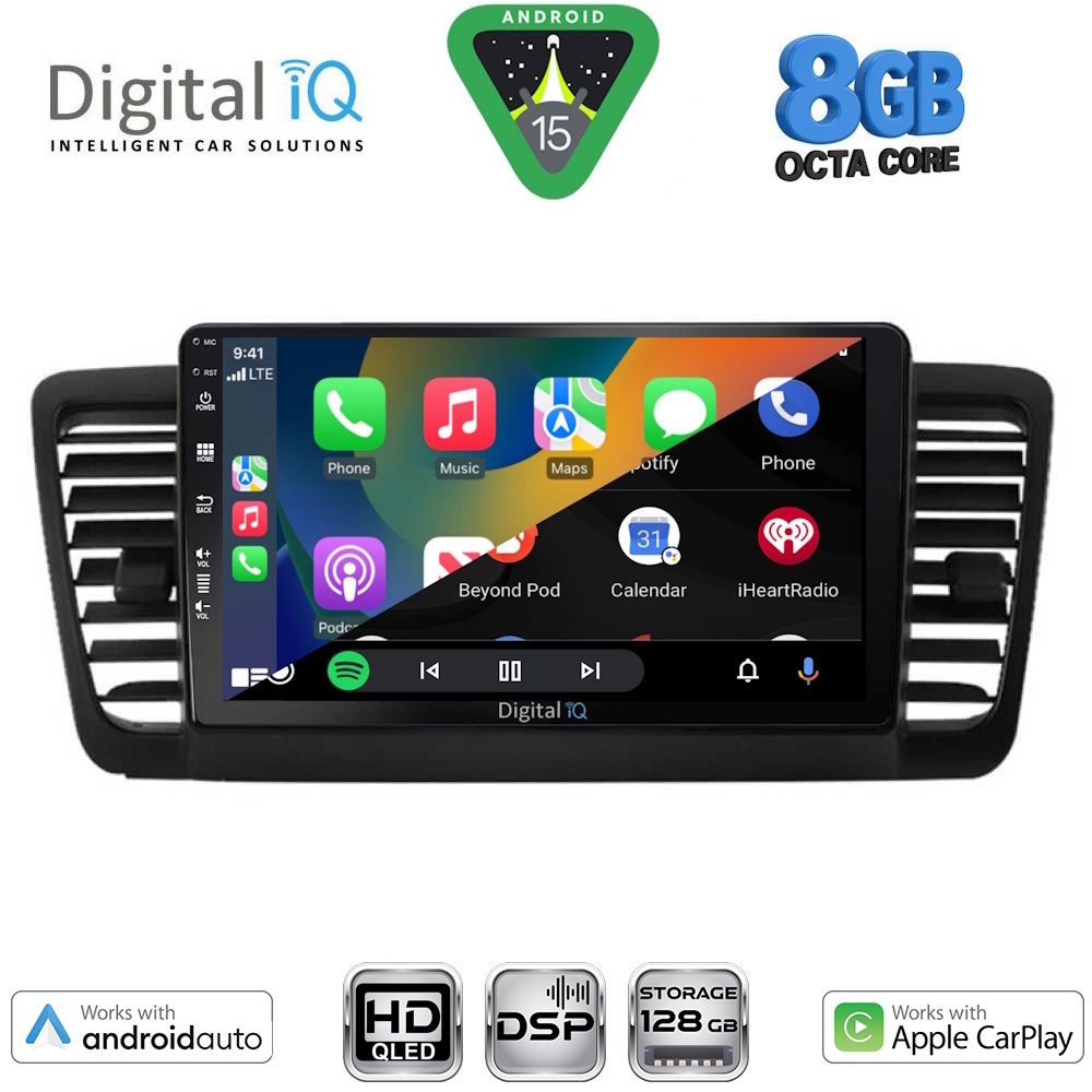 DIGITAL IQ BXF 7665_CPAA (9inc) MULTIMEDIA TABLET for SUBARU LEGACY - OUTBACK mod. 2002-2008