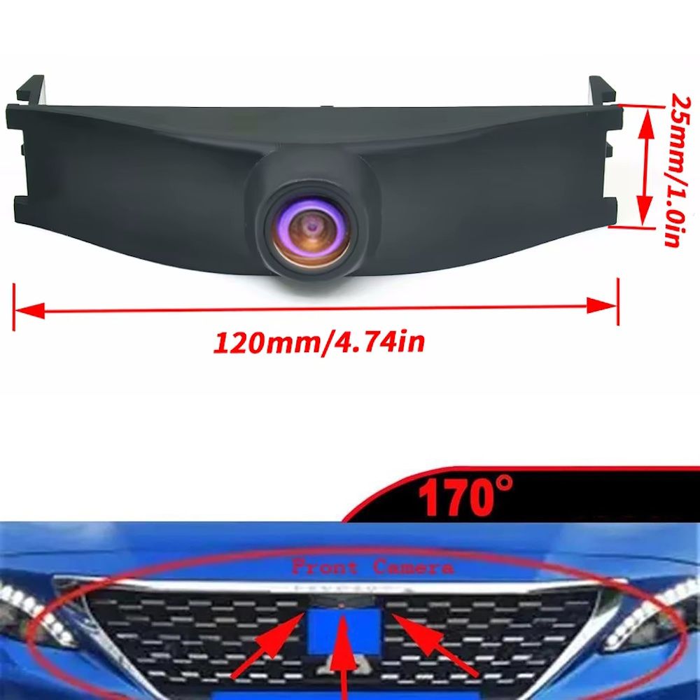DIGITAL IQ CAMERA QS8068 (AHD-NTSC) FRONT CAMERA for PEUGEOT 3008 mod. 2012-2016 - DIGITAL IQ CAMERA QS8068