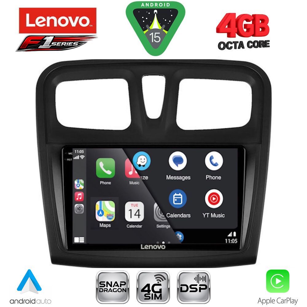 LENOVO SSQ 9108SQ_CPA (9inc) MULTIMEDIA TABLET for DACIA LOGAN – SANDERO mod. 2012-2019 - LENOVO SSQ 9108SQ_CPA