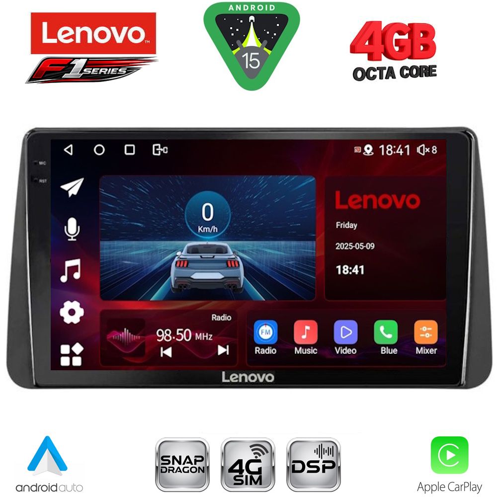 LENOVO SSQ 9149_CPA DASH (9inc) MULTIMEDIA TABLET for FIAT TIPO mod. 2018-2023 - LENOVO SSQ 9149_CPA