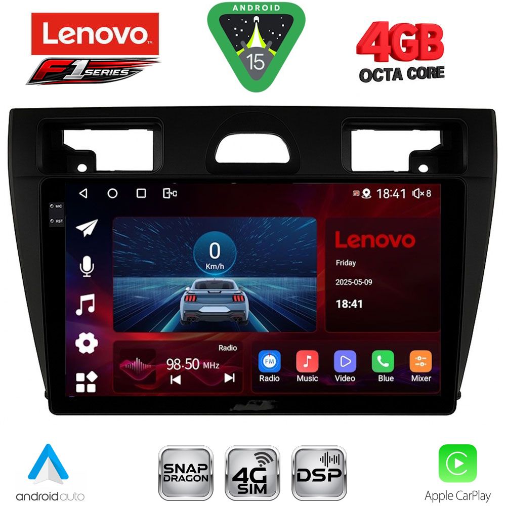 LENOVO SSQ 9153BL_CPA (9inc) MULTIMEDIA TABLET for FORD FIESTA mod. 2005-2008 (BLACK)