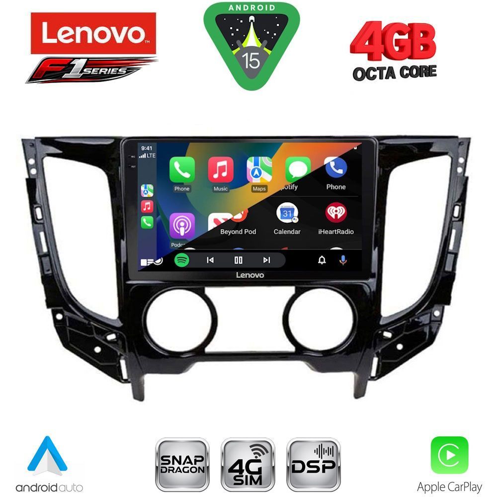 LENOVO SSQ 9437_CPA A/C (9inc) MULTIMEDIA TABLET for MITSUBISHI L200 mod. 2015-2019 - LENOVO SSQ 9437_CPA AC