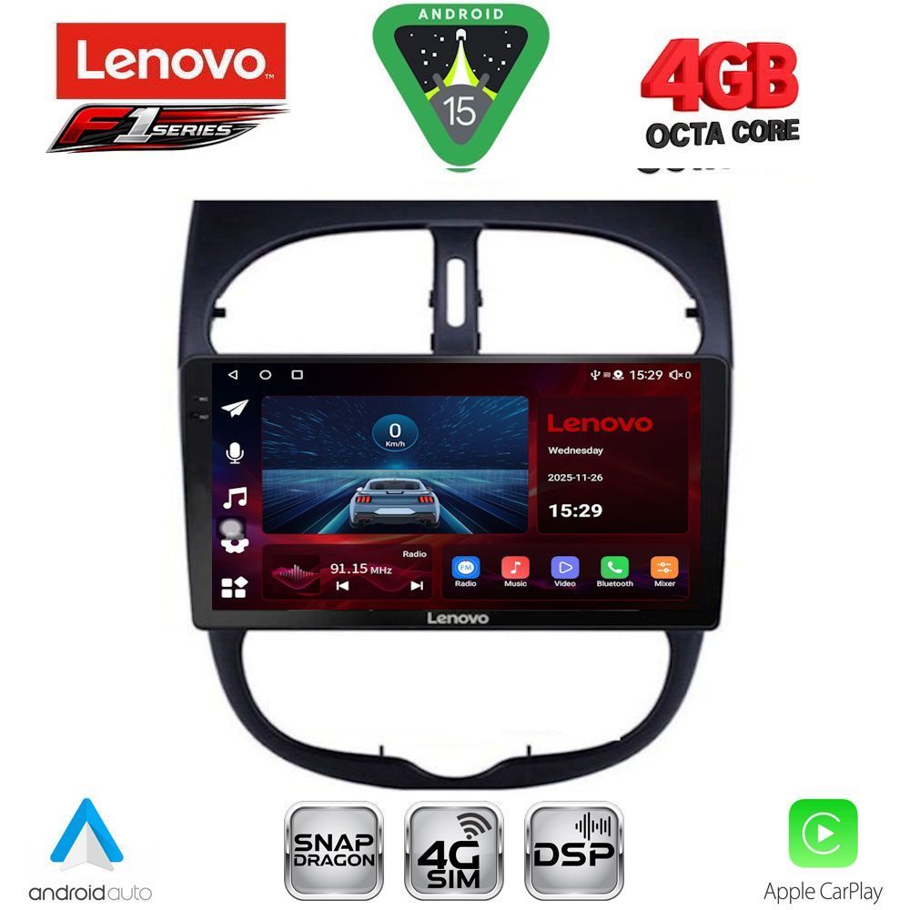 LENOVO SSQ 9506_CPA (9inc) MULTIMEDIA TABLET for PEUGEOT 206 mod. 1998-2006 - LENOVO SSQ 9506_CPA