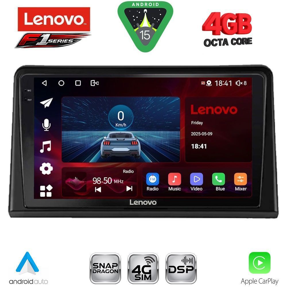 Οθόνη Renault Express 2020 – 2026 με Car Play, Android Auto, GPS, Bluetooth - LENOVO SSQ 9548_CPA (9inc)
