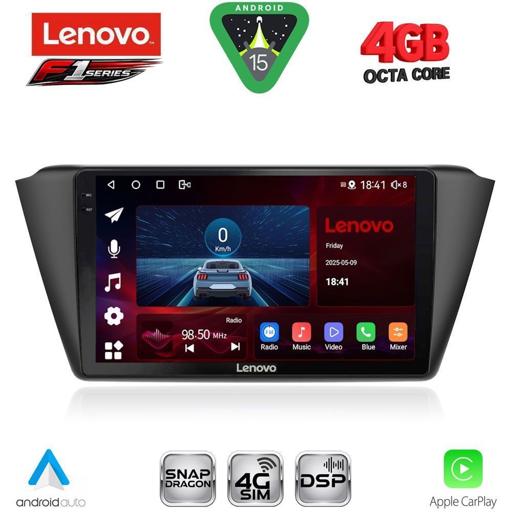 LENOVO SSQ 9582_CPA (9inc) MULTIMEDIA TABLET for SKODA FABIA mod. 2015> - LENOVO SSQ 9582_CPA