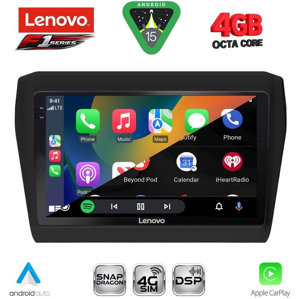 LENOVO SSQ 9686_CPA (9inc) MULTIMEDIA TABLET for SUZUKI SWIFT mod. 2017-2026 - LENOVO SSQ 9686_CPA