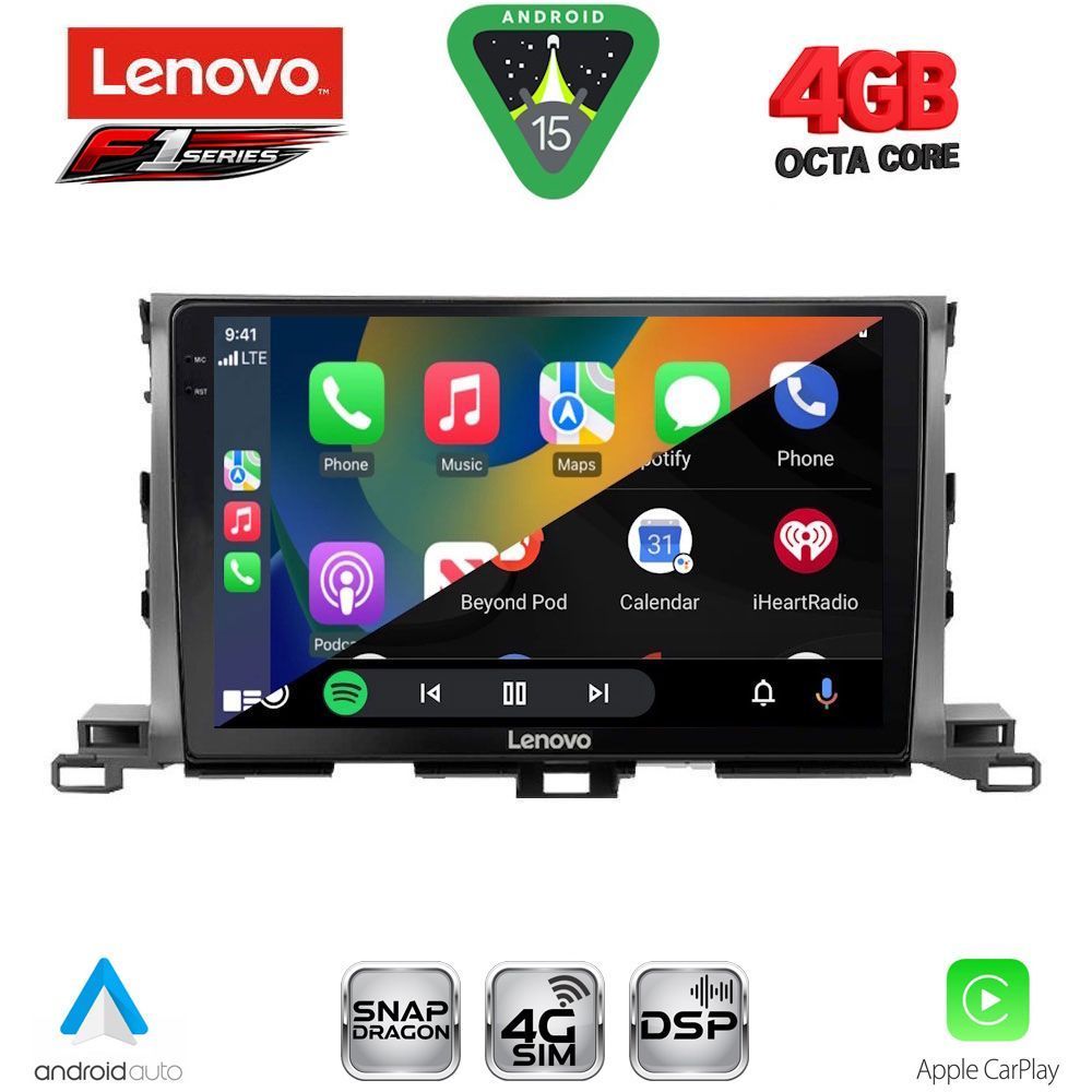 LENOVO SSQ 9700_CPA (10inc) MULTIMEDIA TABLET for TOYOTA HIGHLANDER mod. 2014-2019 - LENOVO SSQ 9700_CPA