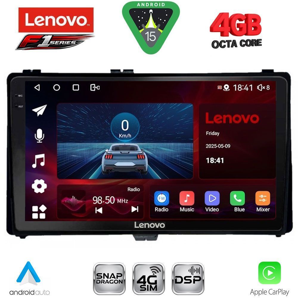 LENOVO SSQ 9703_CPA (9inc) MULTIMEDIA TABLET for TOYOTA AURIS mod. 2015-2021 – AYGO X mod. 2022-2026 – COROLLA mod. 2017-2019 - LENOVO SSQ 9703_CPA