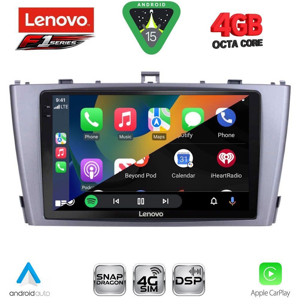LENOVO SSQ 9705SL_CPA (9inc) MULTIMEDIA TABLET for TOYOTA AVENSIS (T27) mod. 2009-2015 (SILVER) - LENOVO SSQ 9705SL_CPA