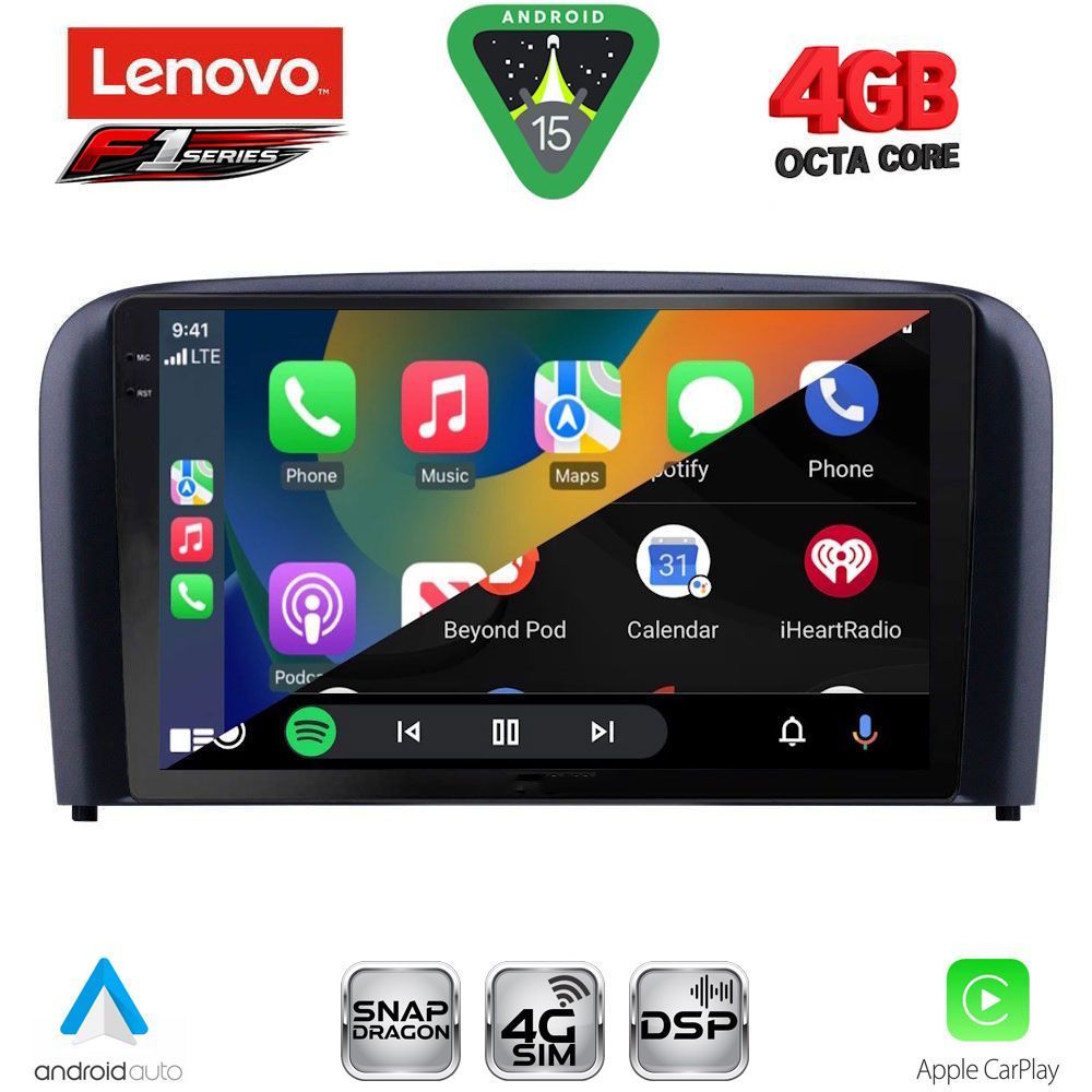 LENOVO SSQ 9786_CPA (9inc) MULTIMEDIA TABLET for VOLVO S80 mod. 1998-2006 - LENOVO SSQ 9786_CPA