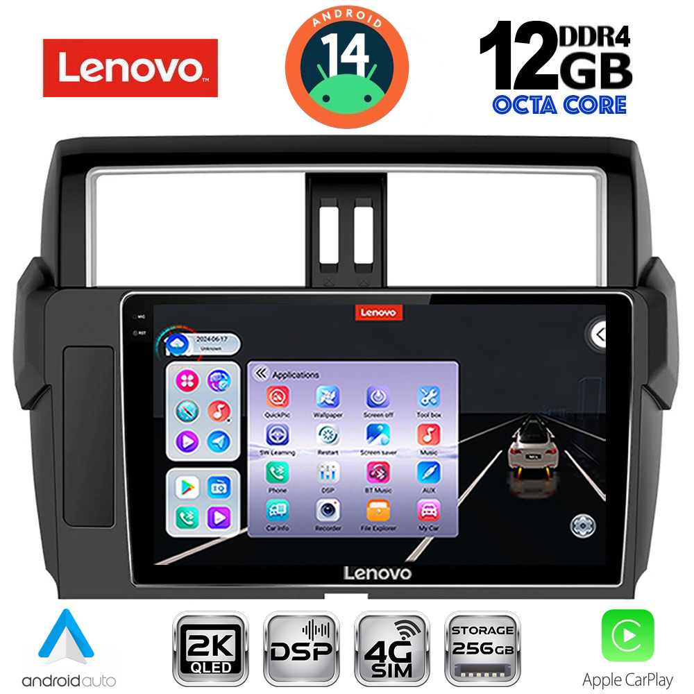 Οθόνη Toyota Prado 2014 – 2017 με CarPlay, Android Auto, GPS, Bluetooth – LENOVO SSZ 12777_CPA (10inc)