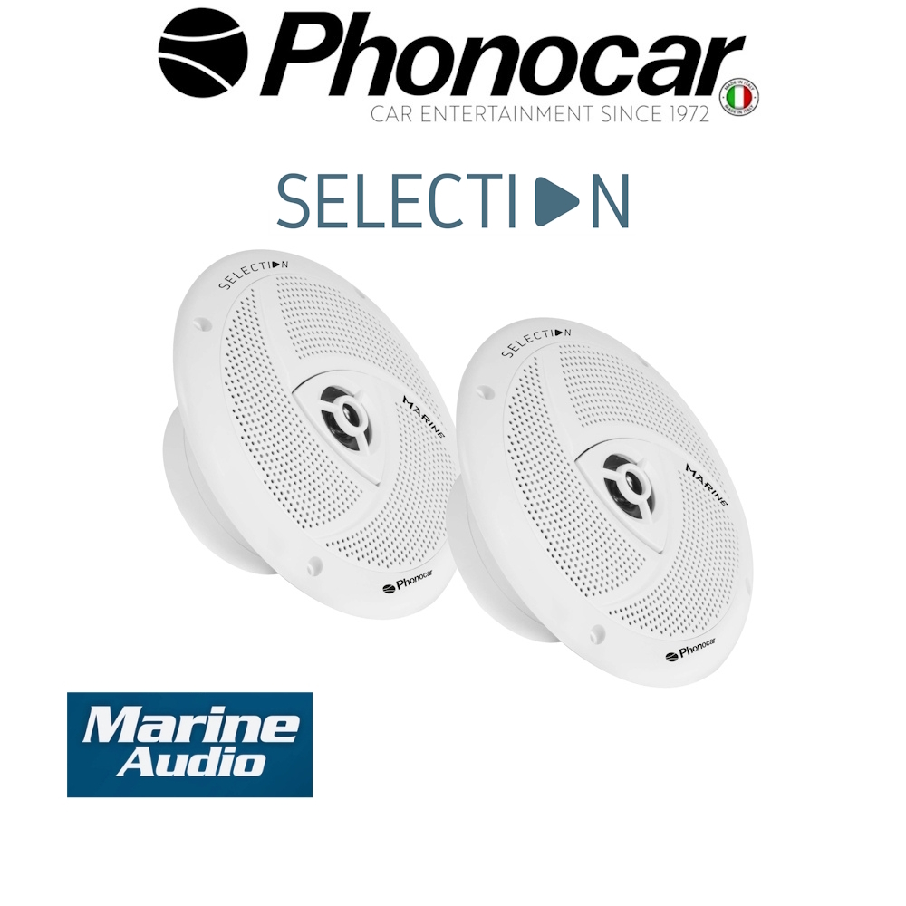 Ηχεία Marine 6.5″ (16.5Cm) Δύο δρόμων 35Wrms/105Wmax (Λευκά) – 02.047 PHONOCAR