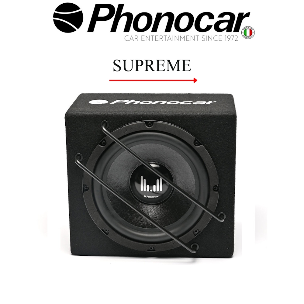 Subwoofer Αυτοκινήτου 8″ σε κούτα κλειστού τύπου 420Wmax/140Wrms – 02.921 PHONOCAR