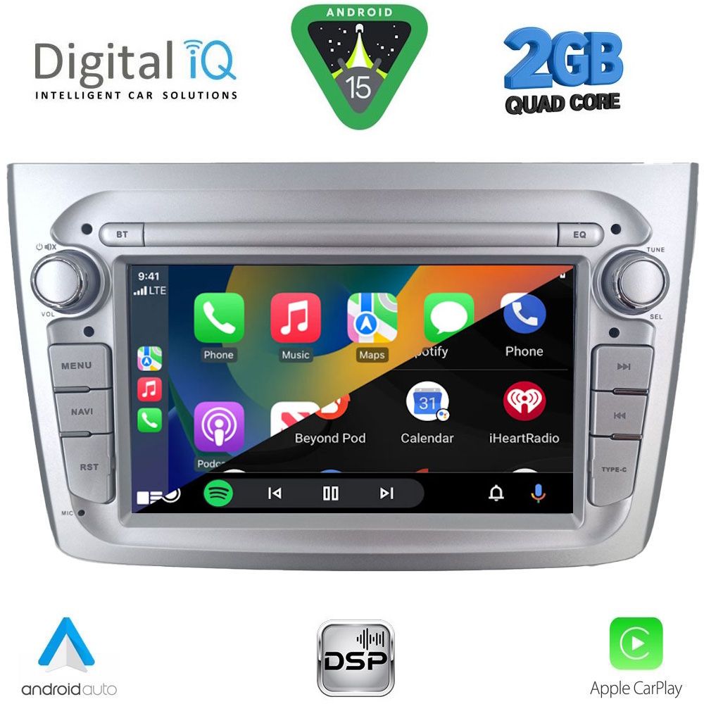 DIGITAL IQ BLD 257SL_CPA (7" DECK) MULTIMEDIA SYSTEM for ALFA ROMEO MITO mod. 2008-2018 (SILVER) - DIGITAL IQ BLD 257SL_CPA
