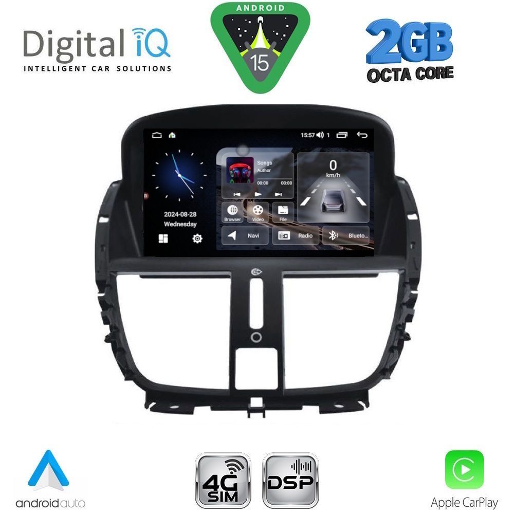 DIGITAL IQ BLF 307_CPA (7" DECK) MULTIMEDIA OEM for PEUGEOT 207 mod. 2007-2017 - DIGITAL IQ BLF 307_CPA