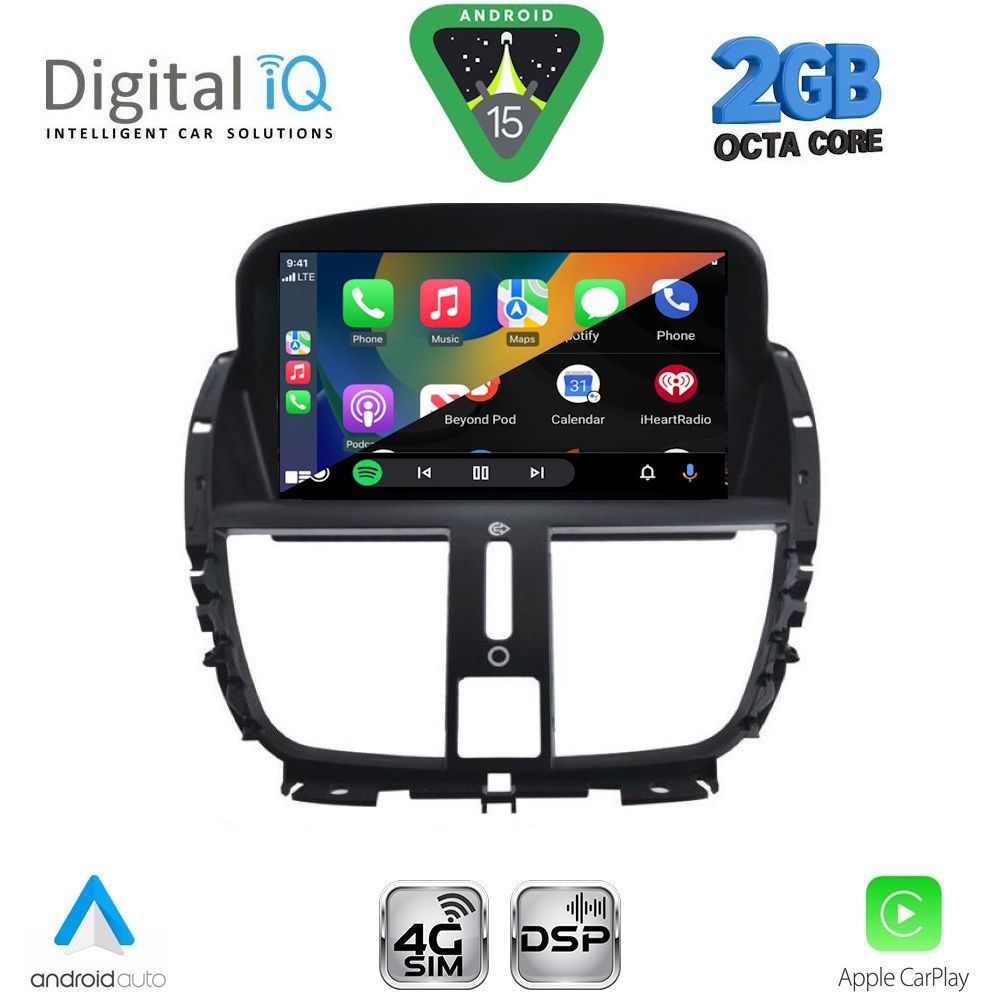 DIGITAL IQ BLF 307_CPA (7" DECK) MULTIMEDIA OEM for PEUGEOT 207 mod. 2007-2017 - DIGITAL IQ BLF 307_CPA
