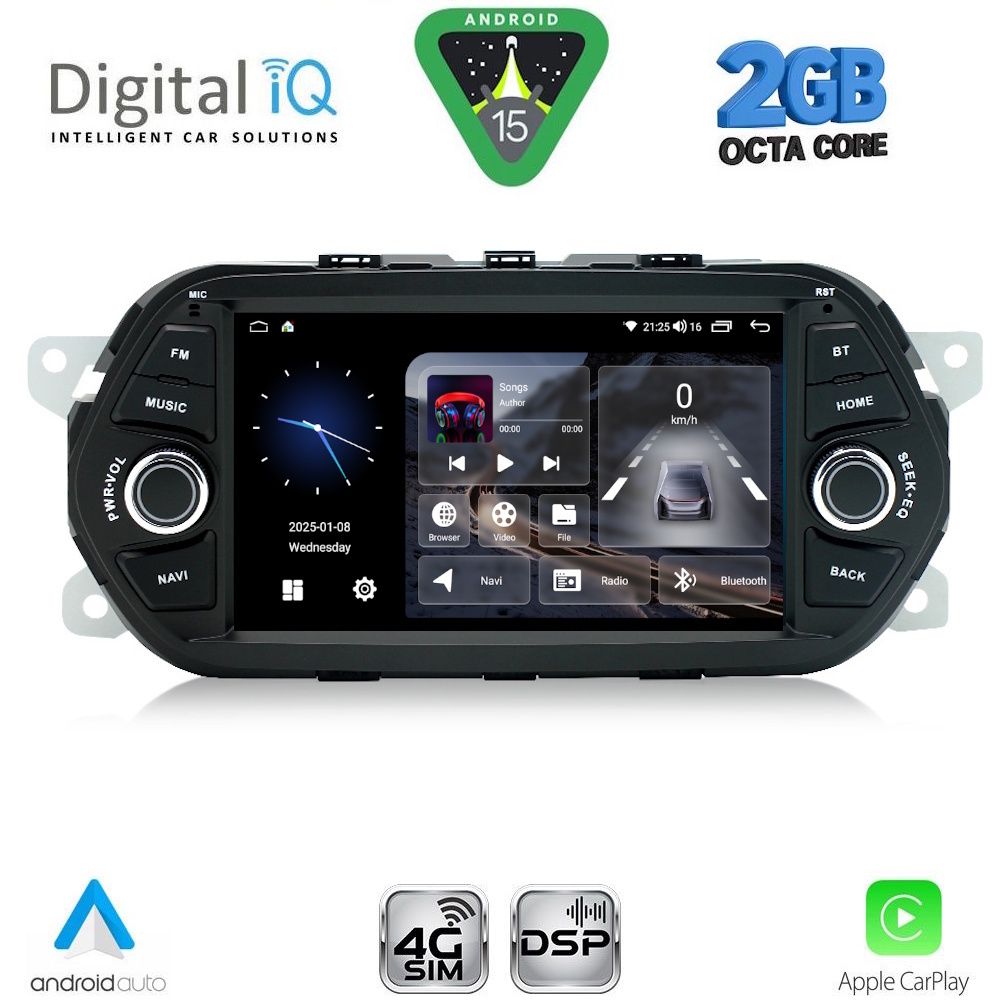 DIGITAL IQ BLF 355_CPA (7" DECK) MULTIMEDIA OEM for FIAT TIPO mod. 2015-2023 - DIGITAL IQ BLF 355_CPA