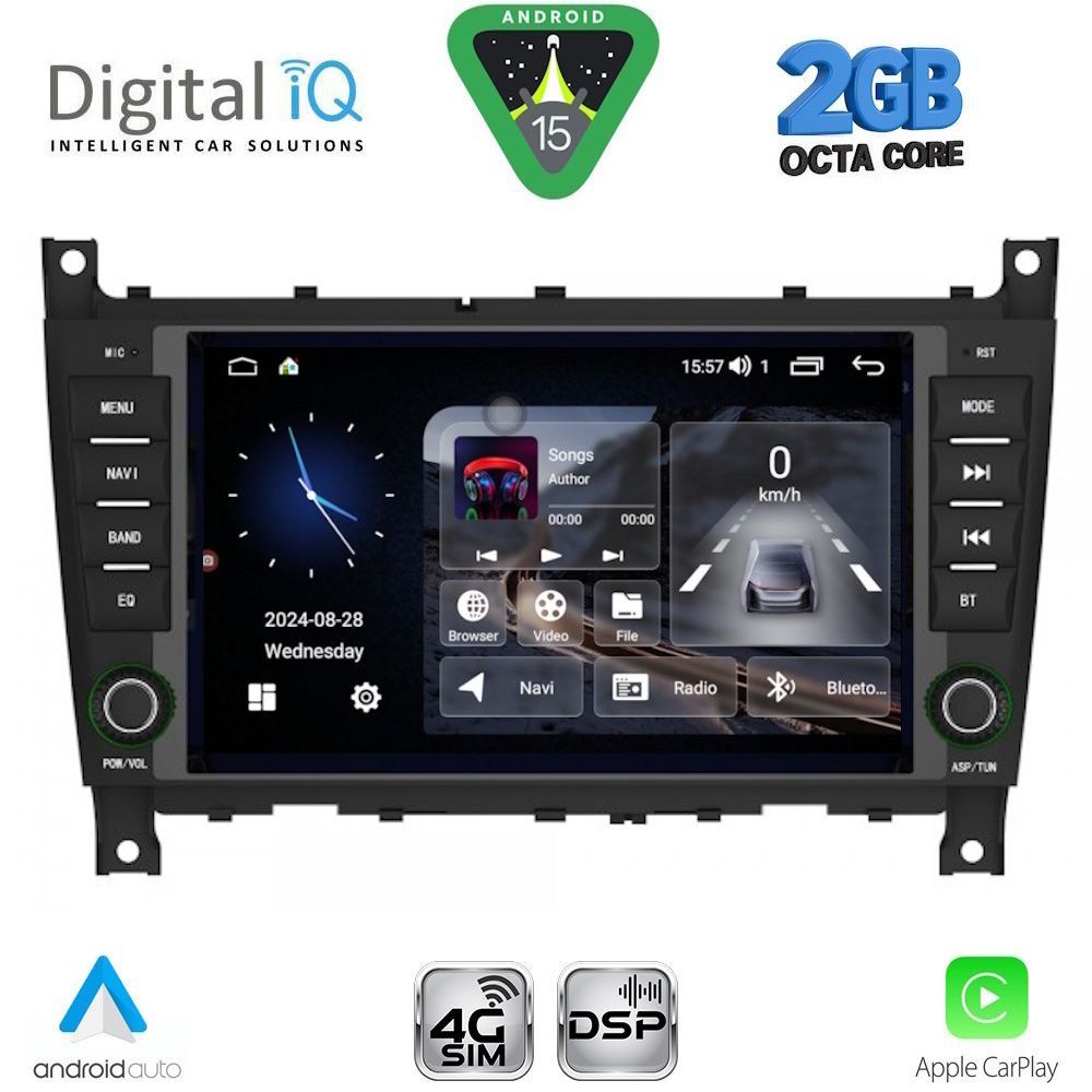 DIGITAL IQ BLF 393_CPA (8" DECK) MULTIMEDIA SYSTEM for MERCEDES C W203 – CLK W209 mod. 2004-2008 - DIGITAL IQ BLF 393_CPA