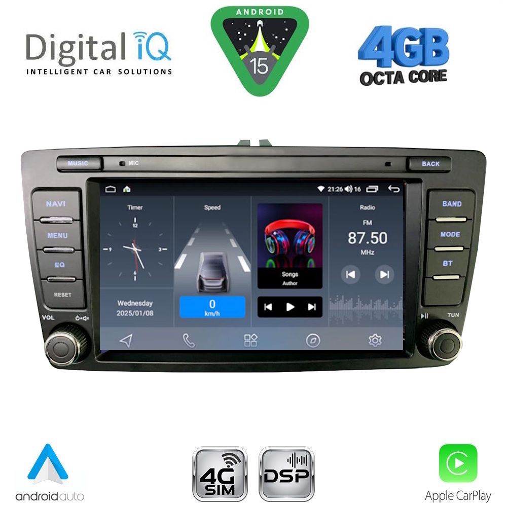 DIGITAL IQ BLG 405_CPA (7″ DECK) MULTIMEDIA OEM for SKODA OCTAVIA 5 mod. 2005-2012