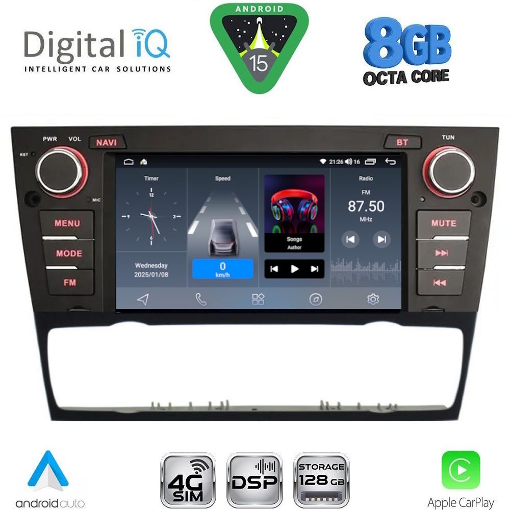 DIGITAL IQ BLM 795_CPA (7" DECK) MULTIMEDIA OEM for BMW S.3 (E90-91-92-93) mod. 2005-2012 - DIGITAL IQ BLM 795_CPA