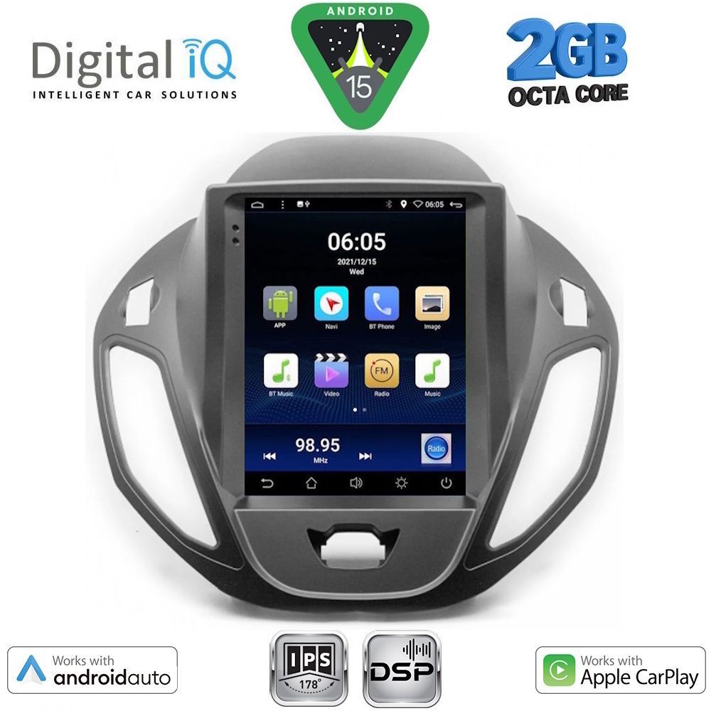 DIGITAL IQ BXF 5880_CPAA TESLA STYLE for FORD TOURNEO COURIER mod. 2014-2024 - DIGITAL IQ BXF 5880_CPAA