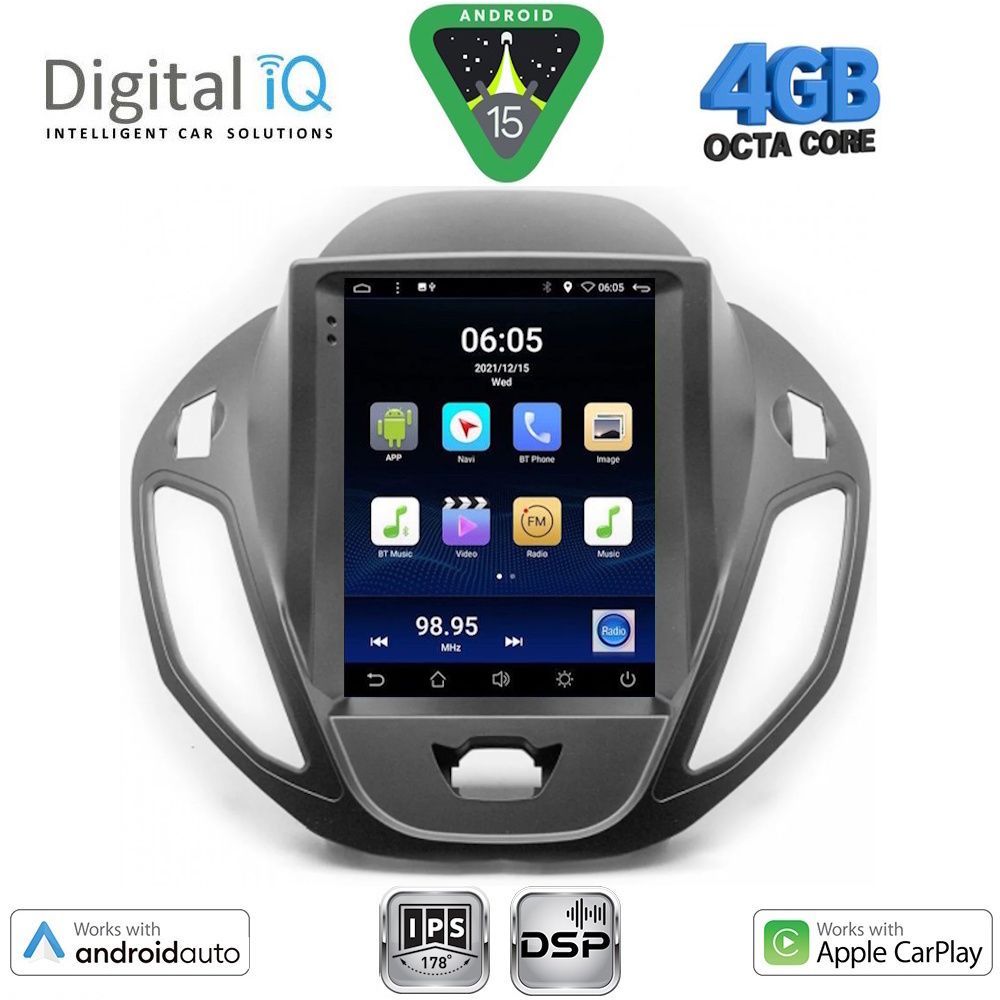 DIGITAL IQ BXF 6880_CPAA TESLA STYLE for FORD TOURNEO COURIER mod. 2014-2024 - DIGITAL IQ BXF 6880_CPAA