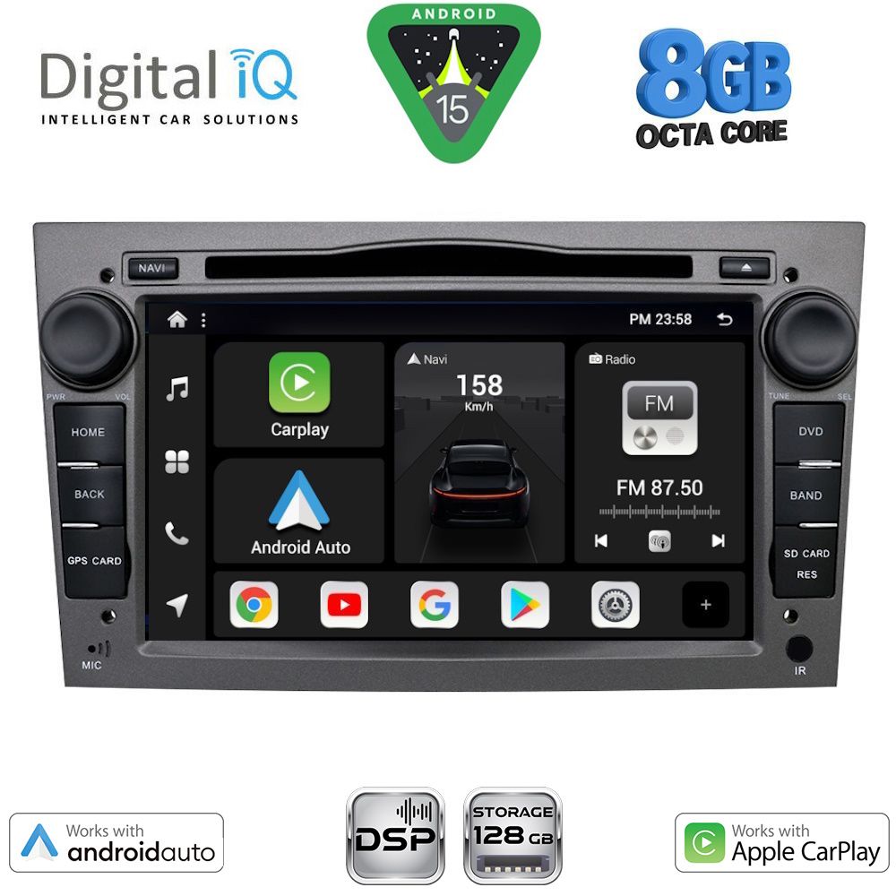 DIGITAL IQ BXF 719GR_CPAA (7" DVD) MULTIMEDIA SYSTEM for OPEL ALL mod. 2004-2012 (GREY) - DIGITAL IQ BXF 719GR_CPAA