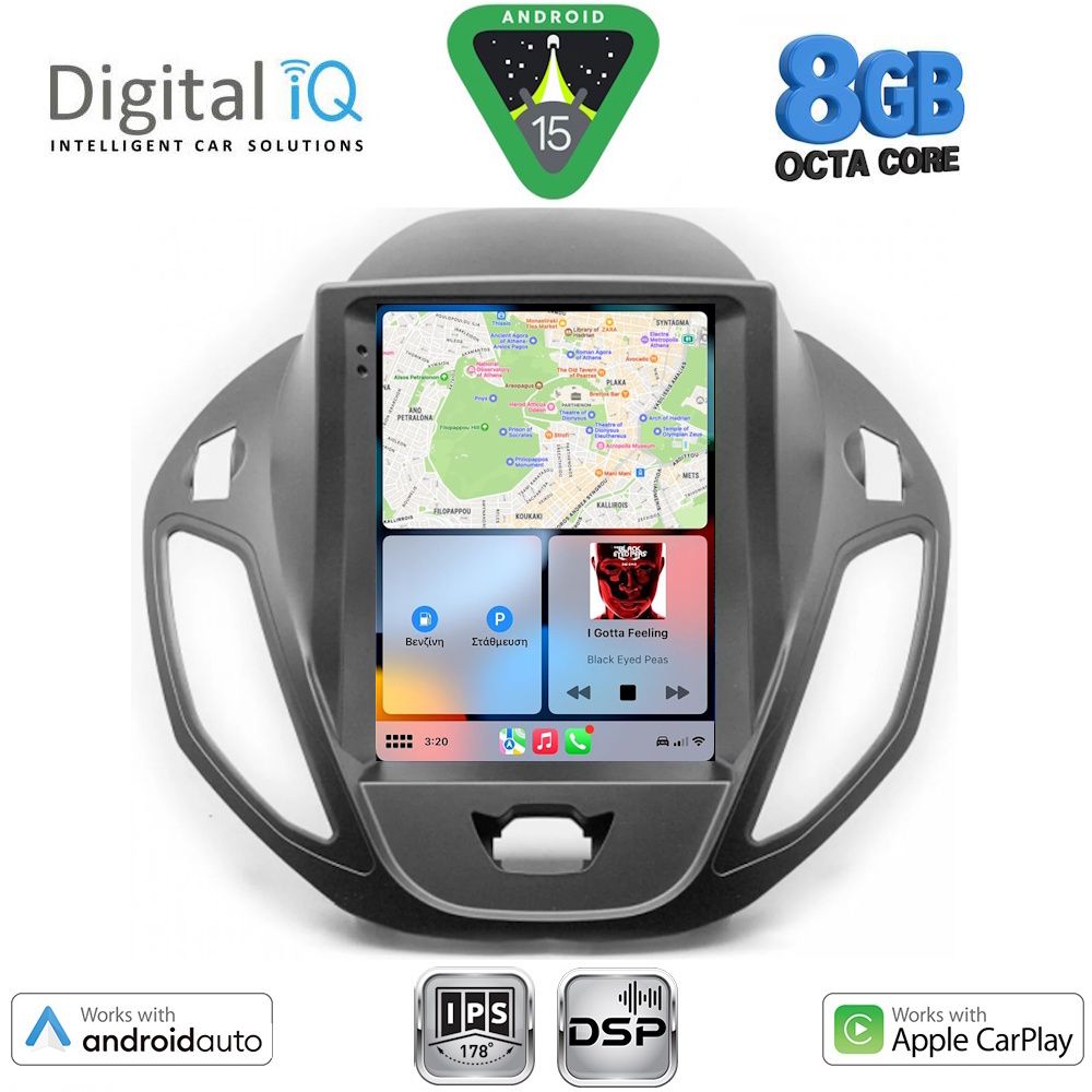 DIGITAL IQ BXF 7880_CPAA TESLA STYLE for FORD TOURNEO COURIER mod. 2014-2024 - DIGITAL IQ BXF 7880_CPAA