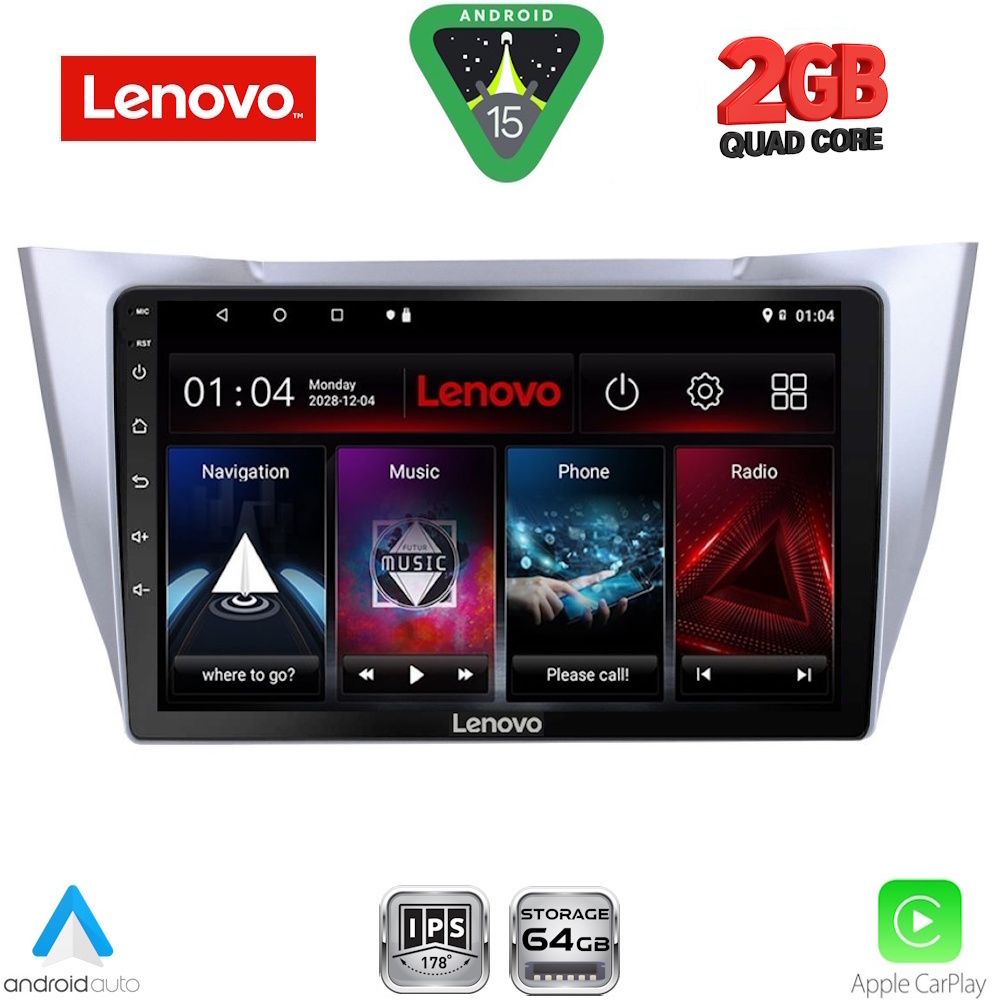 LENOVO LVD 2345SL_CPA (10inc) MULTIMEDIA TABLET for LEXUS RX 300 – 400 mod. 2003-2008 - LENOVO LVD 2345SL_CPA