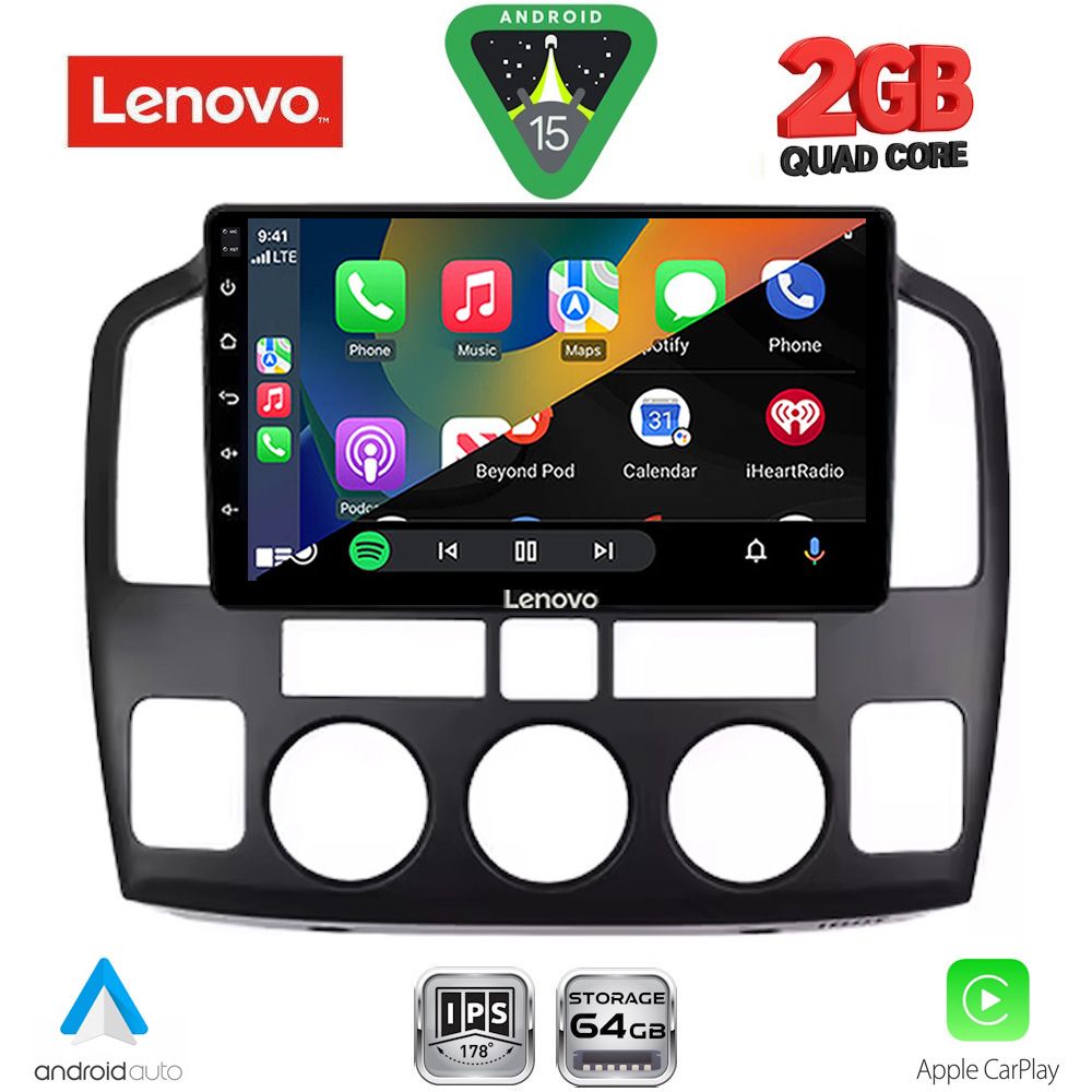 Οθόνη Suzuki Grand Vitara 1998 – 2004 με CarPlay, Android Auto, GPS, Bluetooth – LENOVO LVD 2694_CPA (9inc)