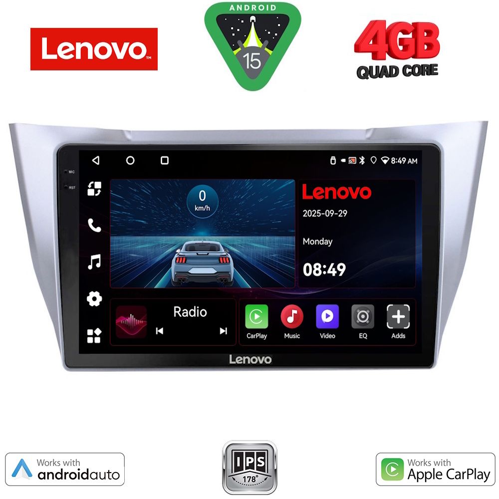 LENOVO LVE 8345SL_CPAA (10inc) MULTIMEDIA TABLET for LEXUS RX 300 – 400 mod. 2003-2008 - LENOVO LVE 8345SL_CPAA
