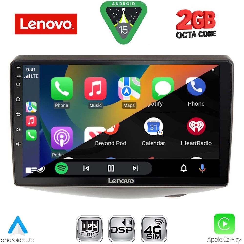 LENOVO LVF 5735_CPA (9inc) MULTIMEDIA TABLET for TOYOTA YARIS mod. 1999-2006 - LENOVO LVF 5735_CPA