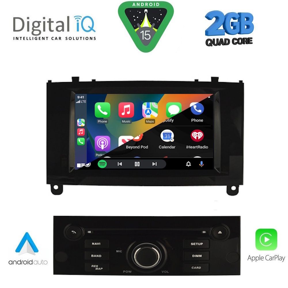 DIGITAL IQ MSD 088BL_CPA (7" DECK) MULTIMEDIA for PEUGEOT 407 mod. 2004-2011 - DIGITAL IQ MSD 088BL_CPA