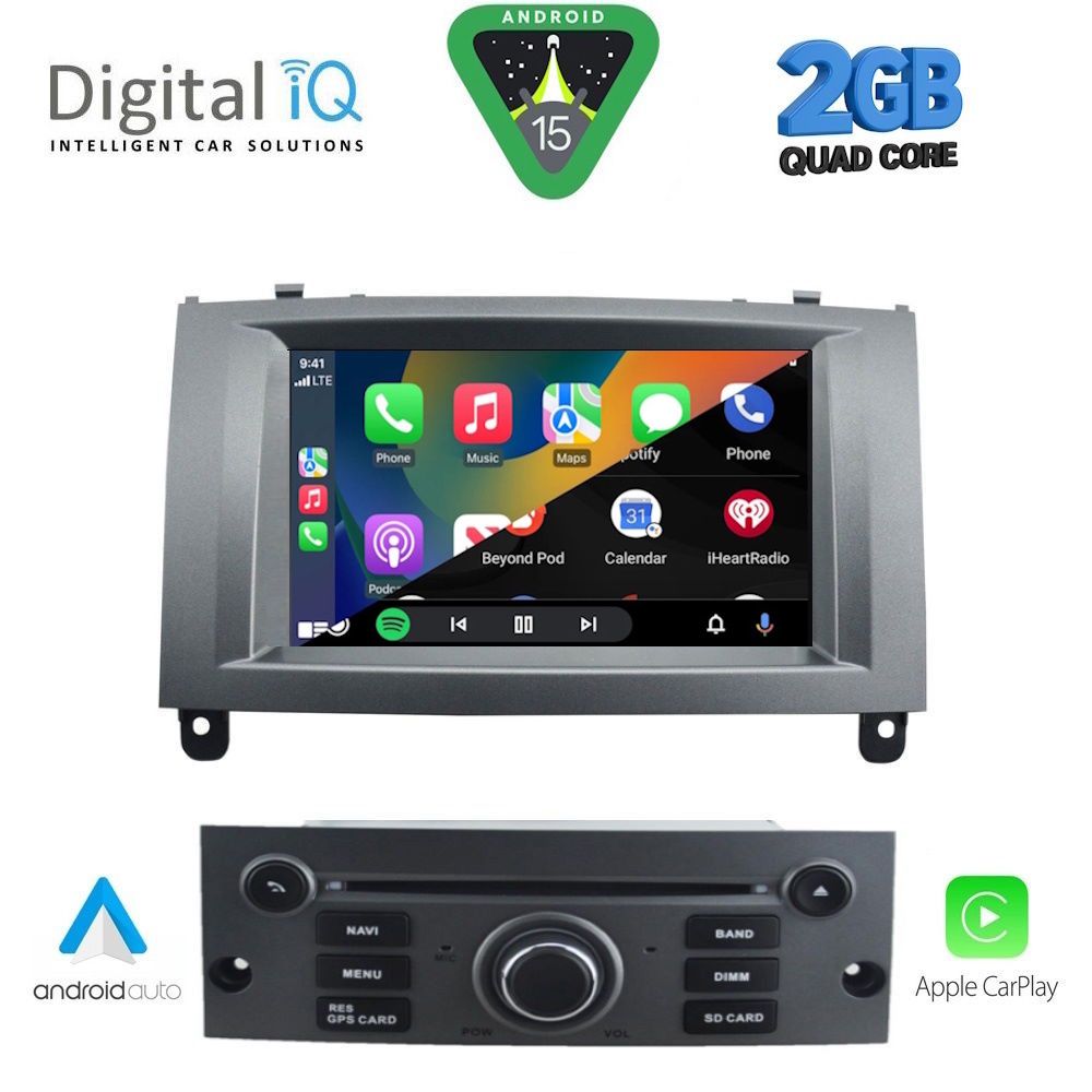 DIGITAL IQ MSD 088GR_CPA (7" DECK) MULTIMEDIA for PEUGEOT 407 mod. 2004-2011 - DIGITAL IQ MSD 088GR_CPA