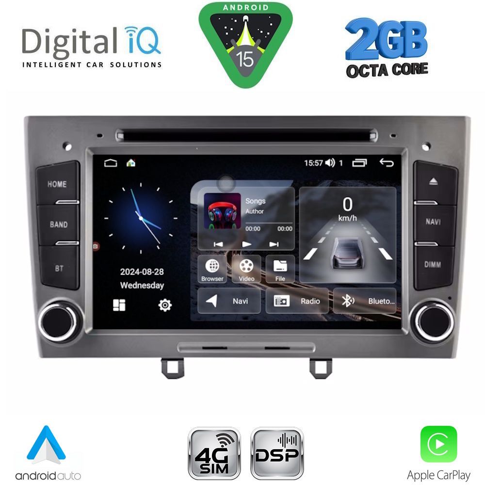 DIGITAL IQ MSF 383GR_CPA (7” DECK) MULTIMEDIA SYSTEM for PEUGEOT 308 mod. 2007-2012 - DIGITAL IQ MSF 383GR_CPA