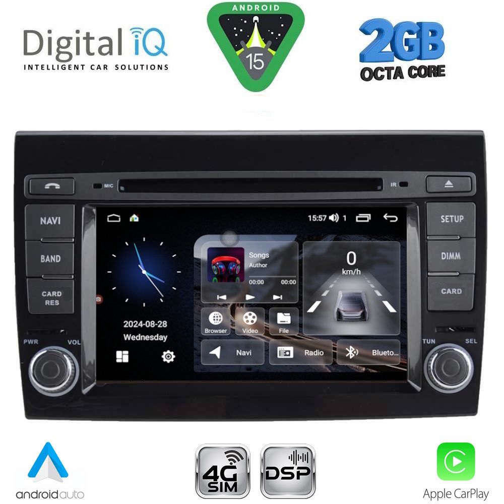 DIGITAL IQ MSF 397_CPA (7” DECK) MULTIMEDIA SYSTEM for FIAT BRAVO mod. 2007-2019 - DIGITAL IQ MSF 397_CPA