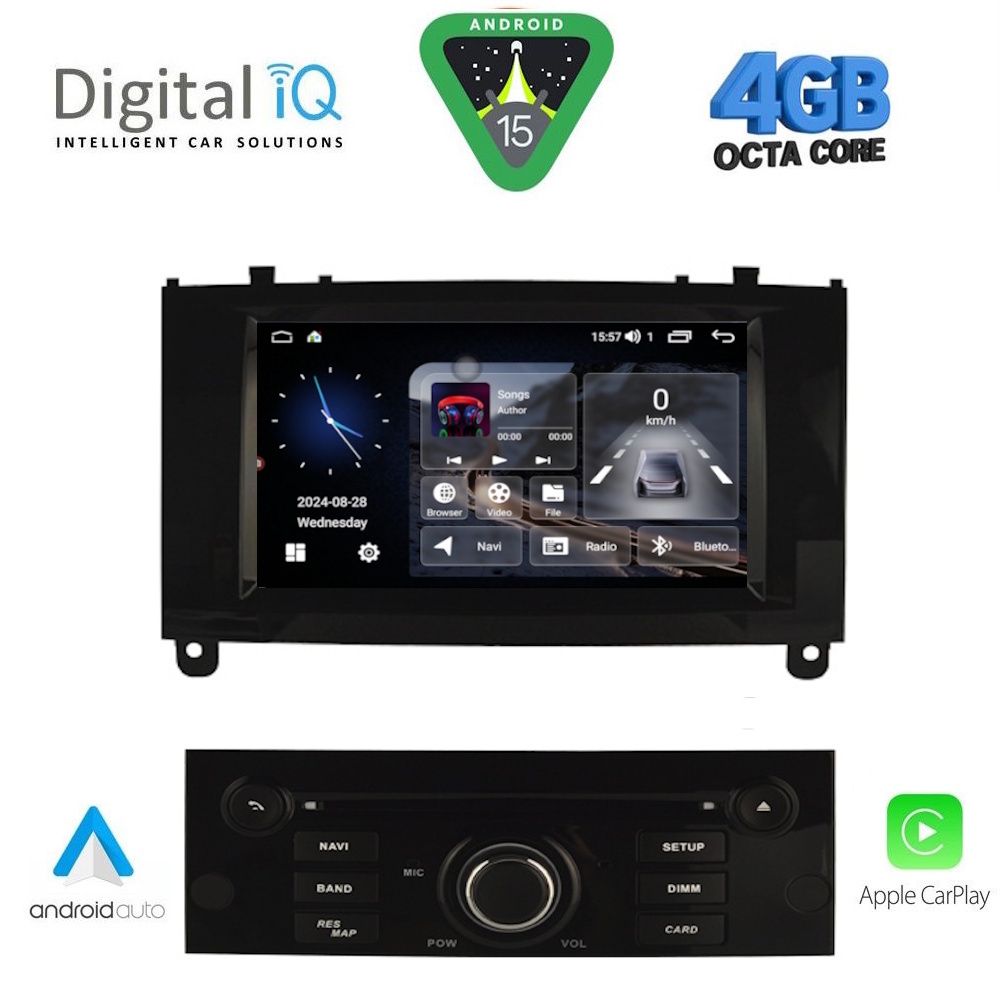 DIGITAL IQ MSG 488BL_CPA (7” DECK) MULTIMEDIA SYSTEM for PEUGEOT 407 mod. 2004-2011 - DIGITAL IQ MSG 488BL_CPA