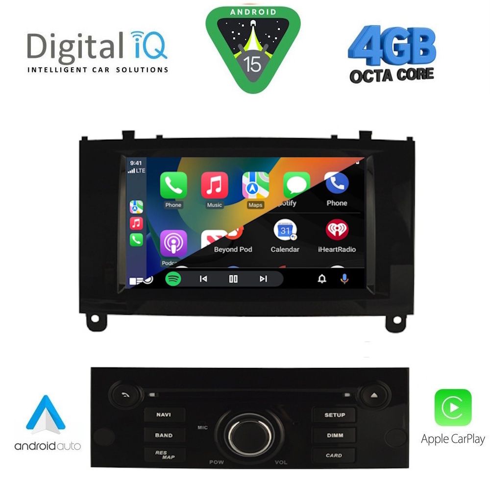 DIGITAL IQ MSG 488BL_CPA (7” DECK) MULTIMEDIA SYSTEM for PEUGEOT 407 mod. 2004-2011 - DIGITAL IQ MSG 488BL_CPA