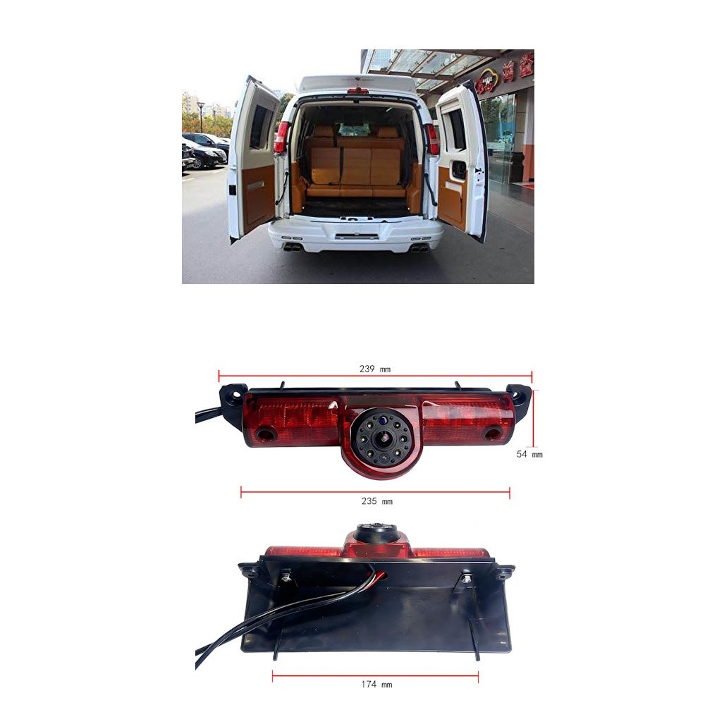 DIGITAL IQ CAMERA SL 806 (AHD) BRAKE LIGHT CAMERA GMC SAVANA VAN and CHEVY EXPRESS mod. 2003-2016
