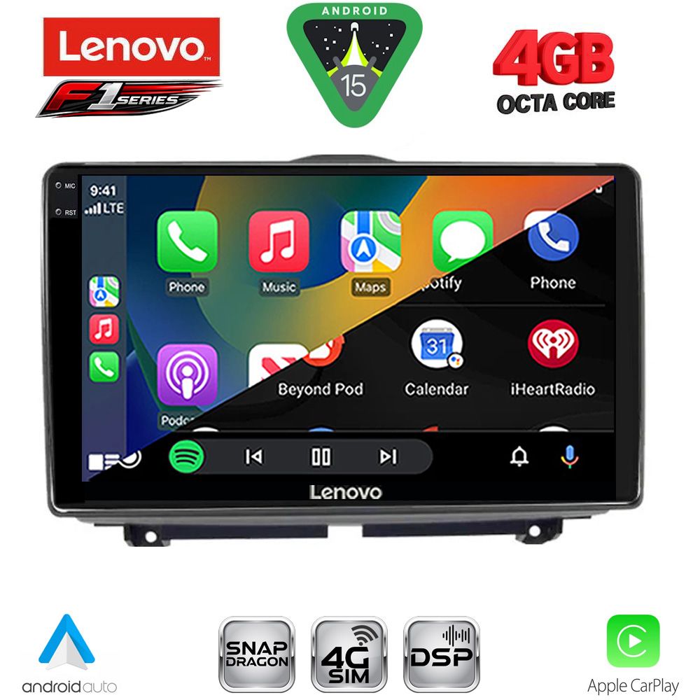 Οθόνη Lada Granta 2012 - 2026 με CarPlay, Android Auto, GPS, Bluetooth – LENOVO SSQ 9338_CPA (9inc)