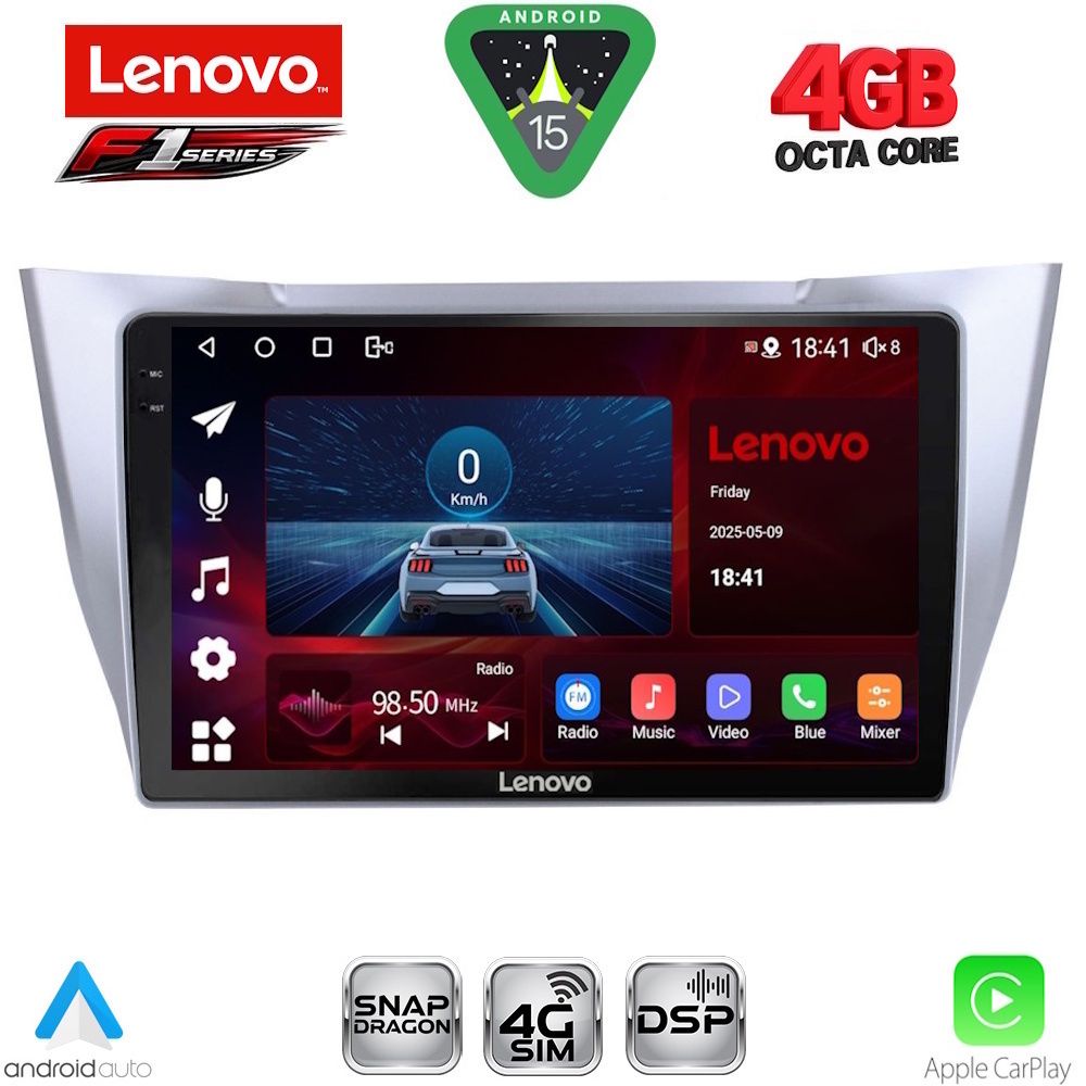 LENOVO SSQ 9345SL_CPA (10inc) MULTIMEDIA TABLET for LEXUS RX 300 – 400 mod. 2003-2008 - LENOVO SSQ 9345SL_CPA