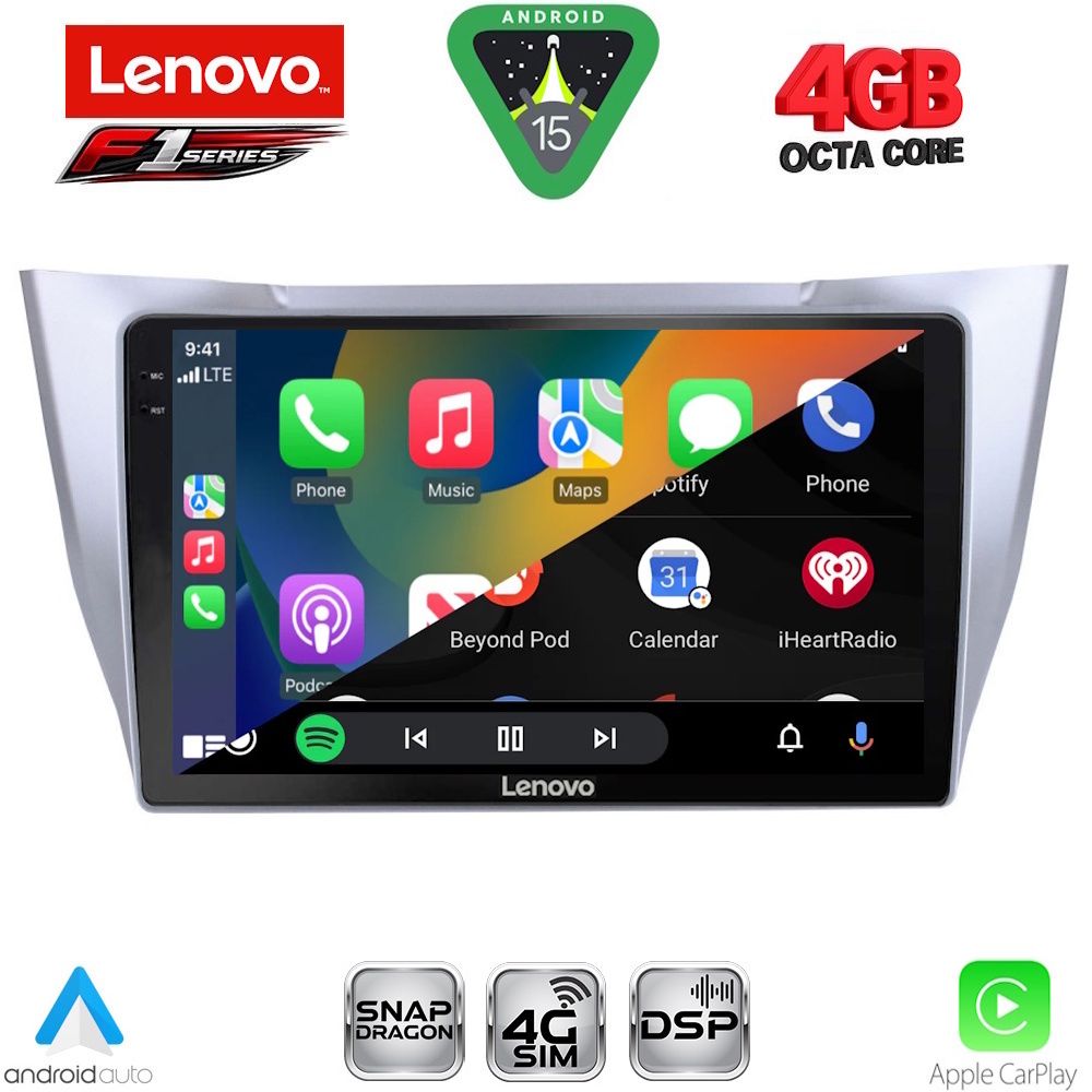 LENOVO SSQ 9345SL_CPA (10inc) MULTIMEDIA TABLET for LEXUS RX 300 – 400 mod. 2003-2008 - LENOVO SSQ 9345SL_CPA