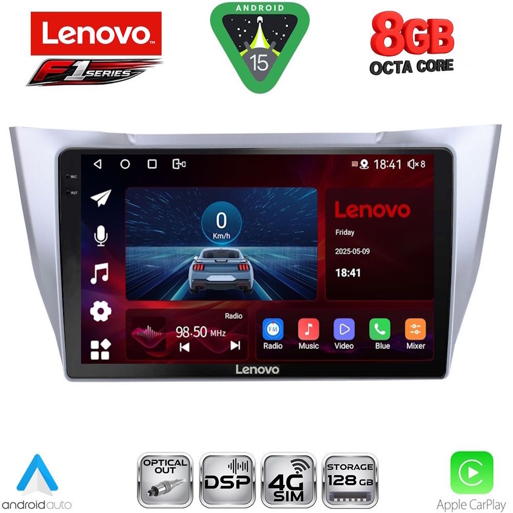 LENOVO SSR 10345SL_CPA (10inc) MULTIMEDIA TABLET for LEXUS RX 300 – 400 mod. 2003-2008 - LENOVO SSR 10345SL_CPA