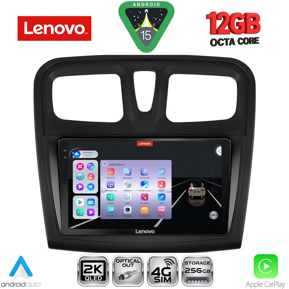 LENOVO SSZ 12108SQ_CPA (9inc) MULTIMEDIA TABLET for DACIA LOGAN – SANDERO mod. 2012-2019 - LENOVO SSZ 12108SQ_CPA
