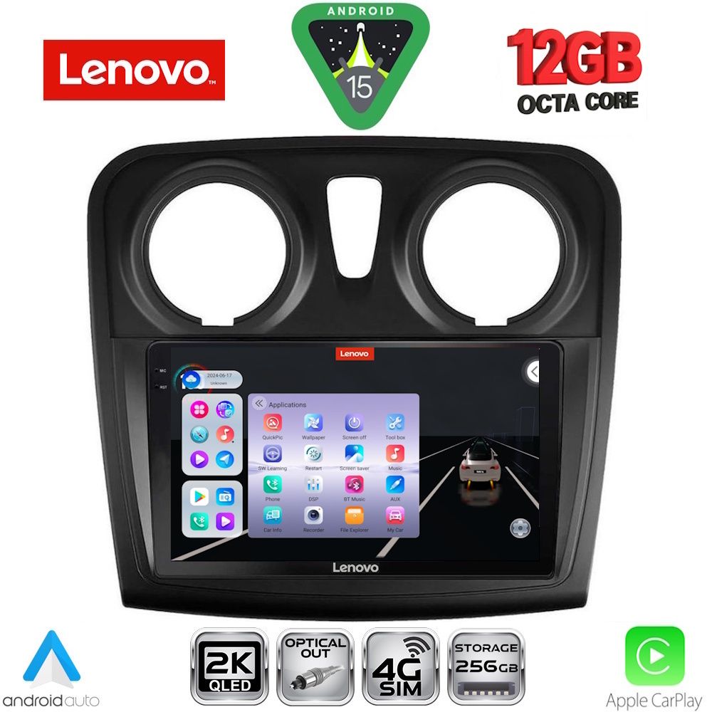 LENOVO SSZ 12108_CPA (9inc) MULTIMEDIA TABLET for DACIA LOGAN – SANDERO mod. 2012-2019 - LENOVO SSZ 12108_CPA