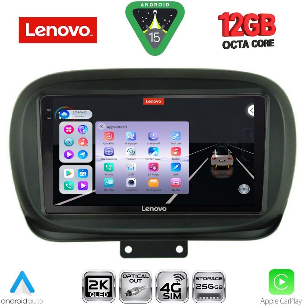 LENOVO SSZ 12134_CPA (9inc) MULTIMEDIA TABLET for FIAT 500Χ mod. 2014-2024