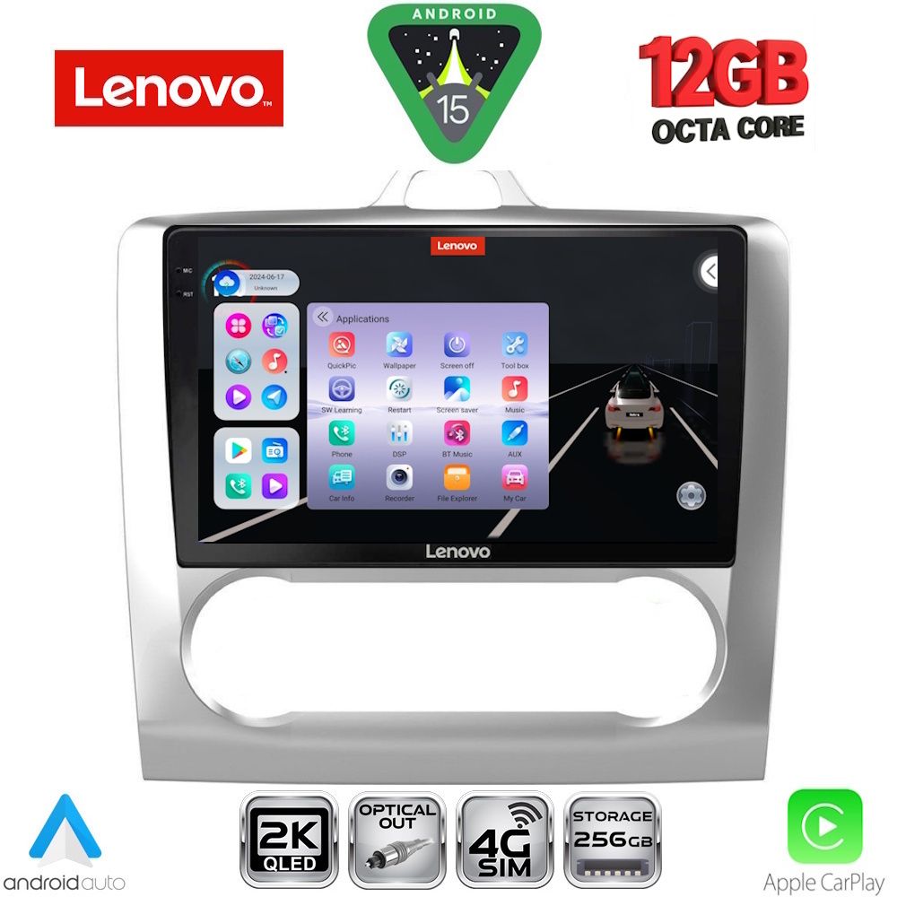 LENOVO SSZ 12156SL_CPA CLIMA (9inc) MULTIMEDIA TABLET for FORD FOCUS mod. 2005-2012 (SILVER) - LENOVO SSZ 12156_CPA CL