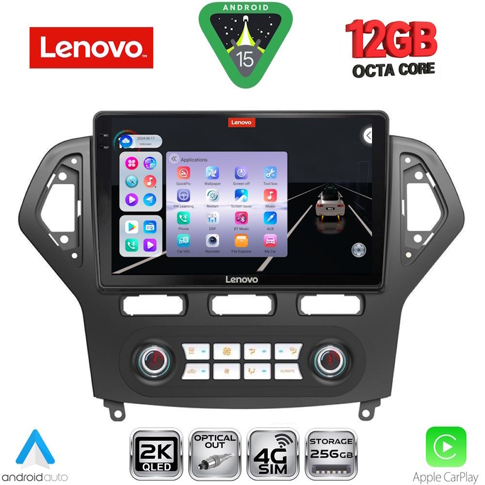 LENOVO SSZ 12162_CPA CLIMA (10inc) MULTIMEDIA TABLET for FORD MONDEO mod. 2007-2011 - LENOVO SSZ 12162 _CPA CLIMA