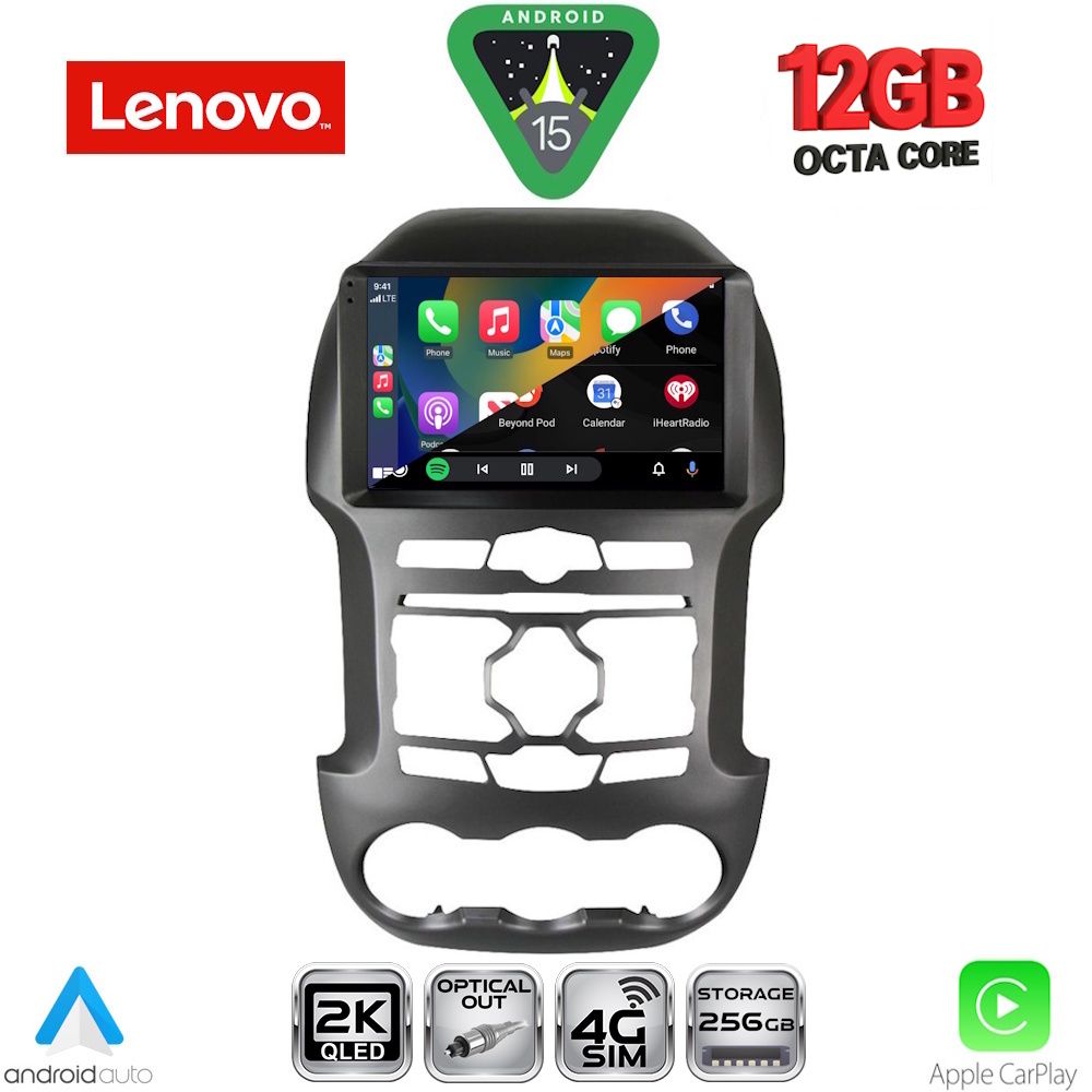 LENOVO SSZ 12171S_CPA (9inc) MULTIMEDIA TABLET for FORD RANGER mod. 2011-2015 - LENOVO SSZ 12171S_CPA