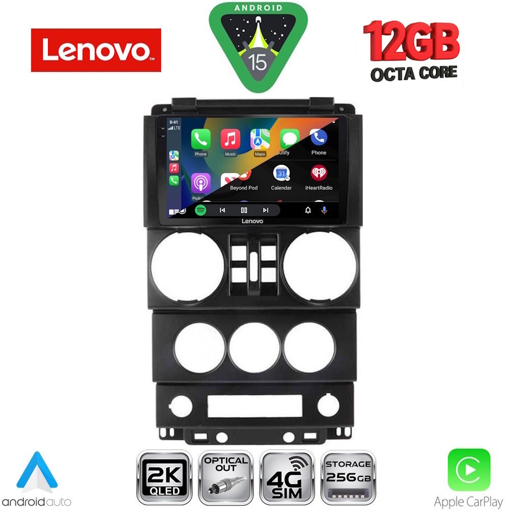 LENOVO SSZ 12294_CPA (9inc) MULTIMEDIA TABLET for JEEP WRANGLER  mod. 2006-2011 - LENOVO SSZ 12294_CPA